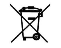 Symbol: Přeškrtnutý odpadkový koš Symbol: Přeškrtnutý odpadkový koš