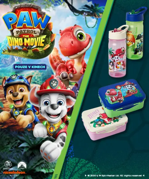 Dětská trička PAW Patrol s oblíbenými postavami z PAW Patrol: Dino Movie pro chlapce i dívky