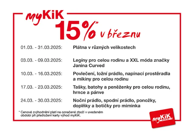 KARTA VÝHOD myKiK: VÍC PRO MĚ ✓